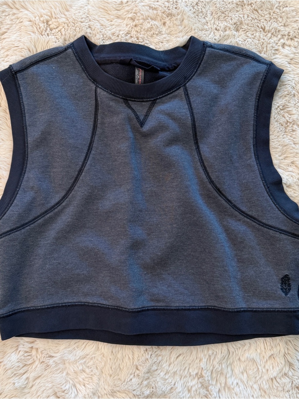 FP movement sz sm Time After Time Top Only — Navy Crewneck Sweatshirt